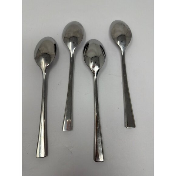 Mikasa Rockford Stainless Steel Flatware Set of 4 Oval Soup Spoons 8in Glossy - Picture 3 of 3